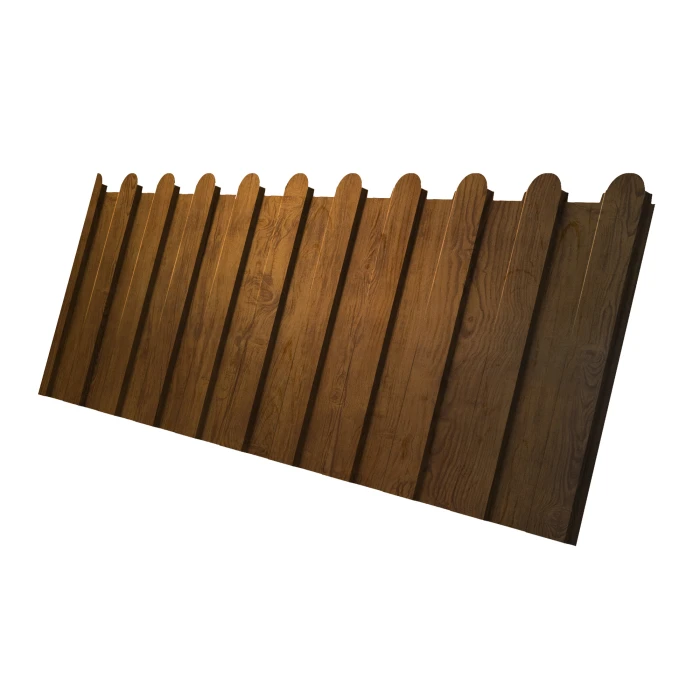 Профнастил фигурный C8 0.4 Print Premium Golden wood